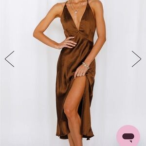 brown hello Molly dress